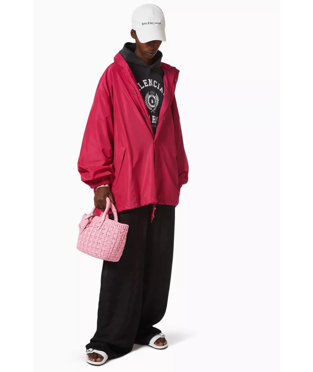 BALENCIAGA Фуксия полиэстеровая куртка, фото 2