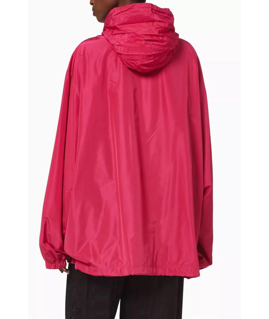 BALENCIAGA Фуксия полиэстеровая куртка, фото 4