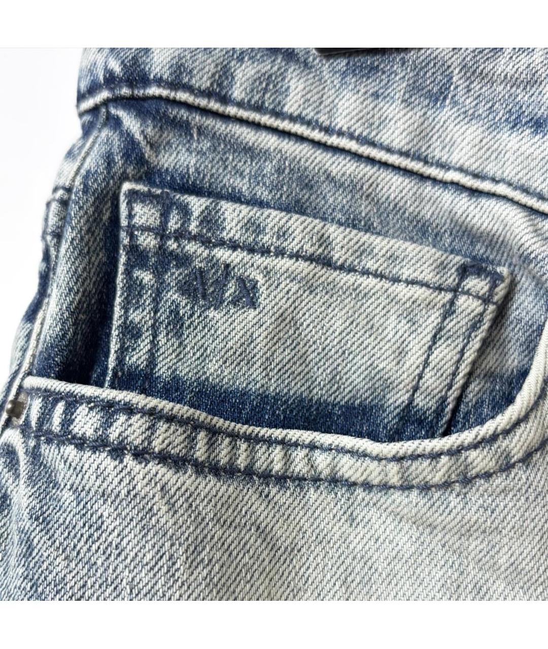 ARMANI EXCHANGE Синие хлопковые прямые джинсы, фото 3