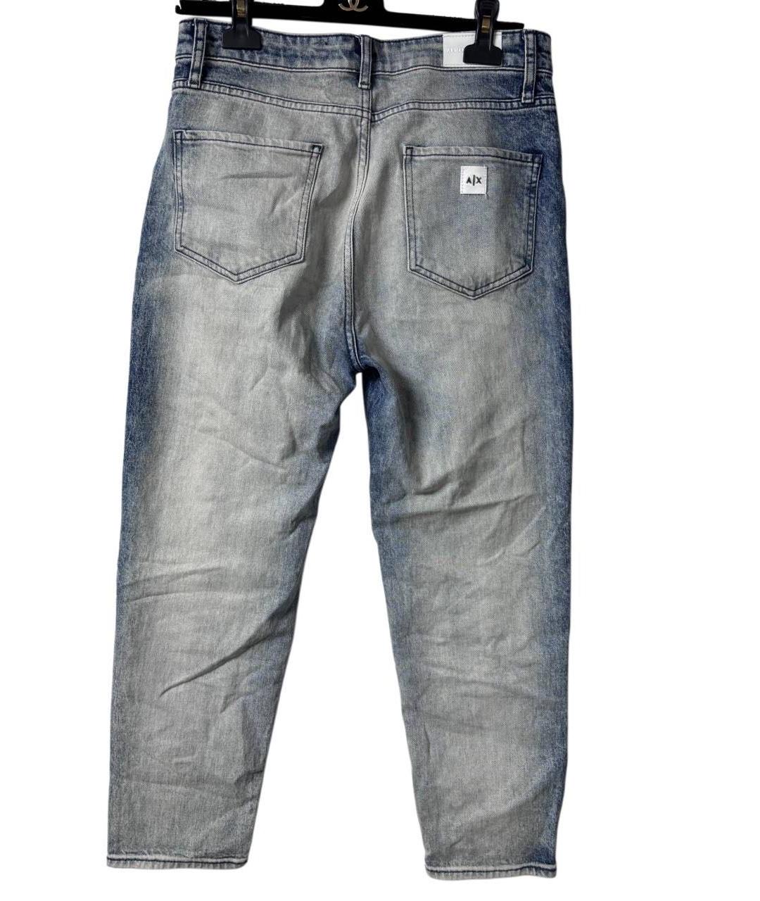 ARMANI EXCHANGE Синие хлопковые прямые джинсы, фото 2