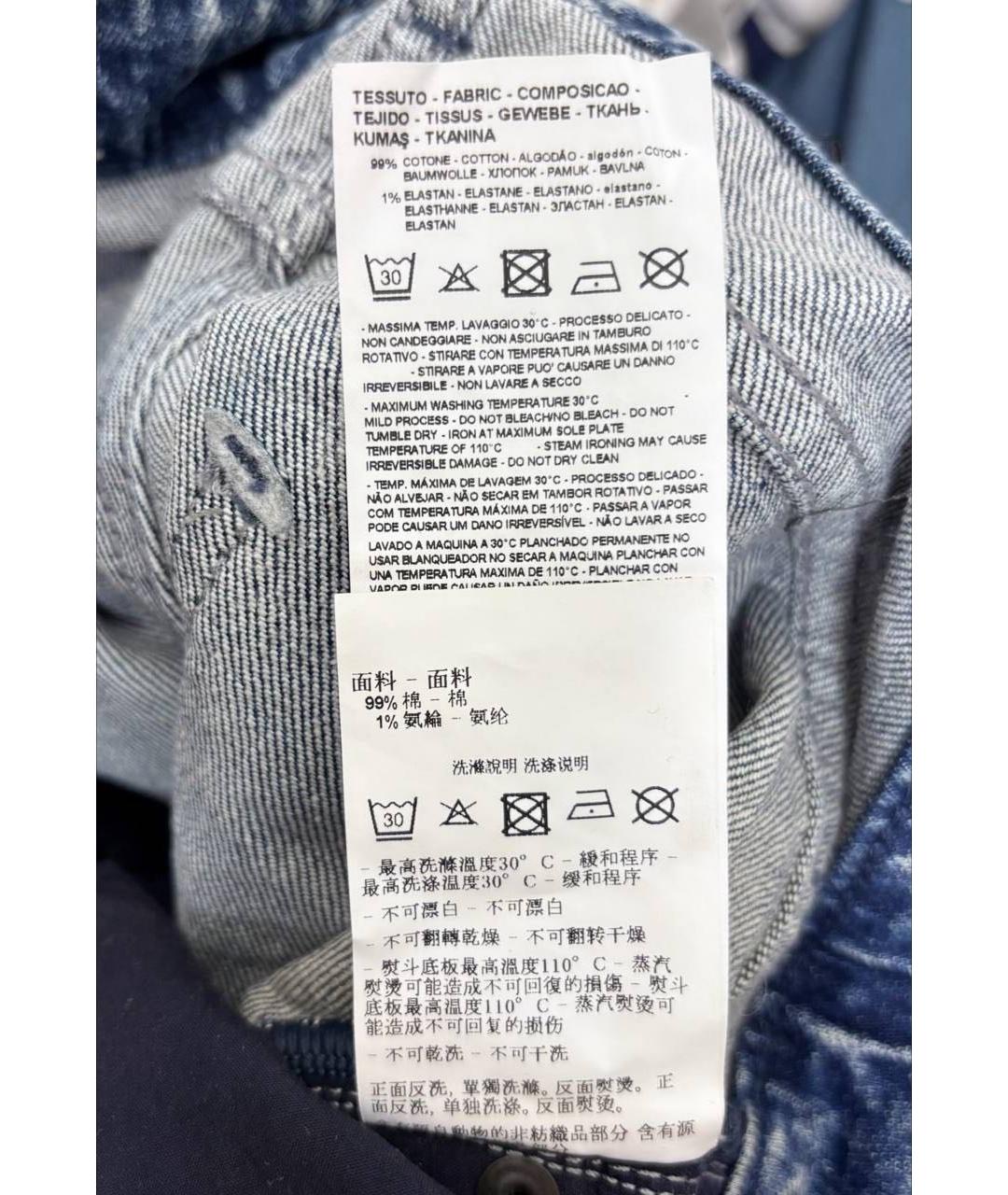 ARMANI EXCHANGE Синие хлопковые прямые джинсы, фото 5