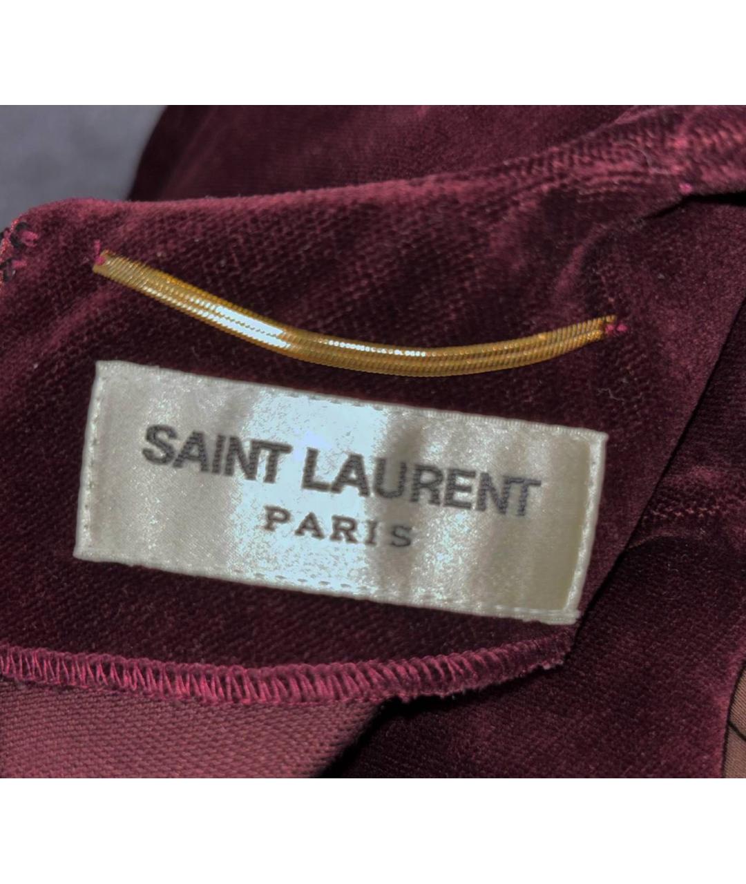 SAINT LAURENT Бордовое вечернее платье, фото 4