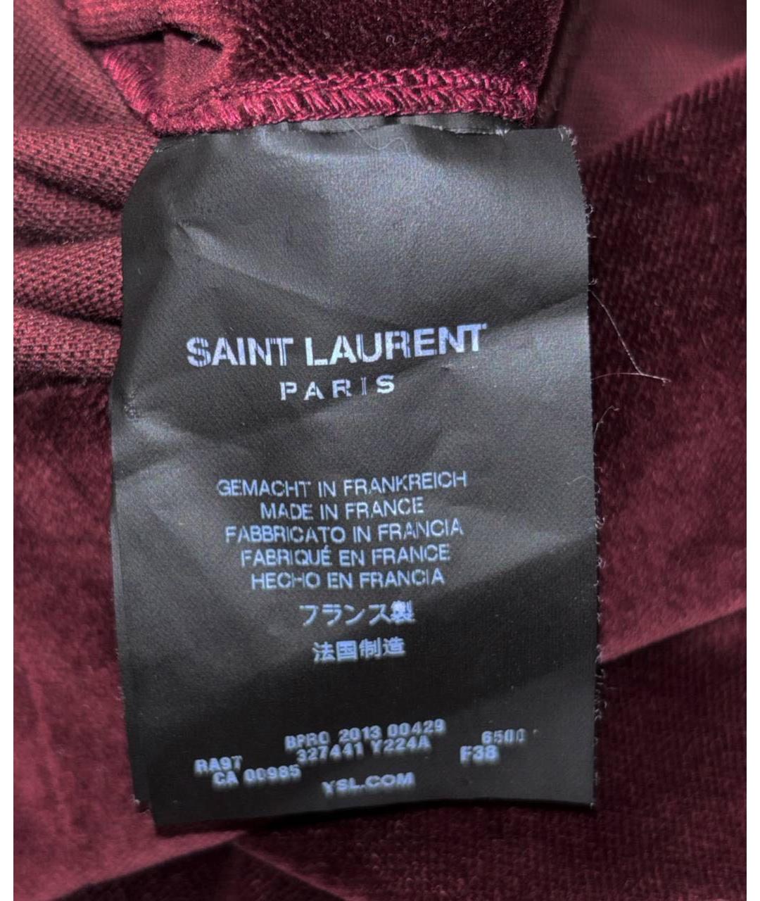 SAINT LAURENT Бордовое вечернее платье, фото 3