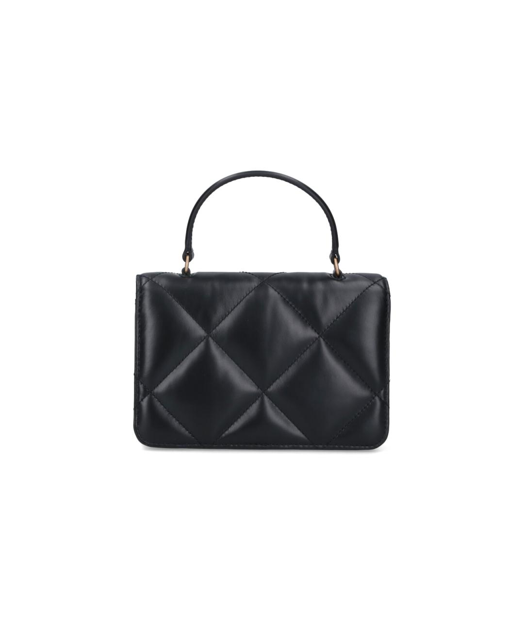 TORY BURCH Черная кожаная сумка с короткими ручками, фото 3