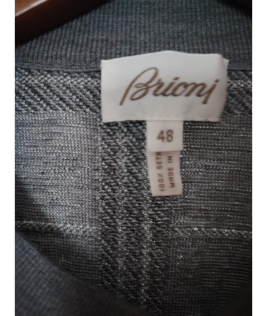 BRIONI Серый шелковый джемпер / свитер, фото 4