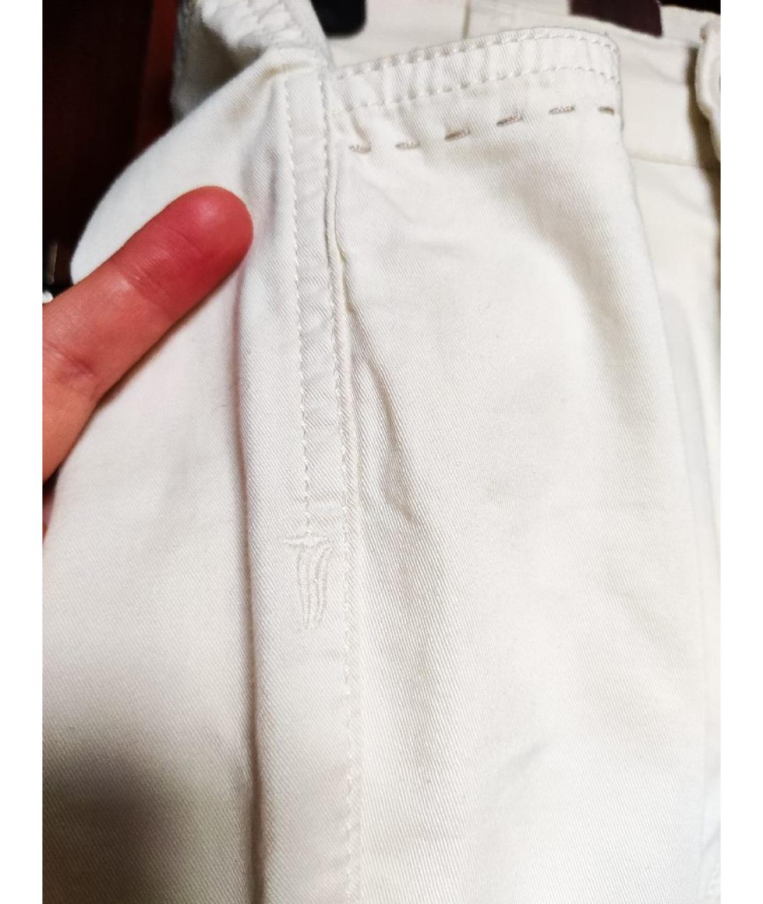 TRUSSARDI JEANS Бежевые хлопко-эластановые джинсы слим, фото 2