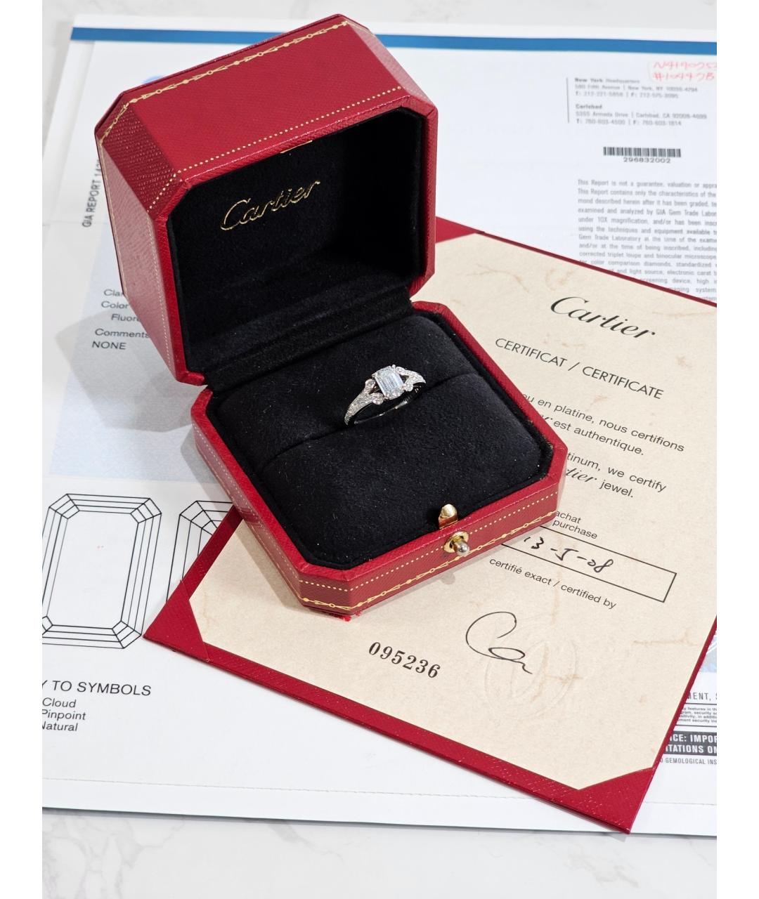 CARTIER Серебряное платиновое кольцо, фото 2