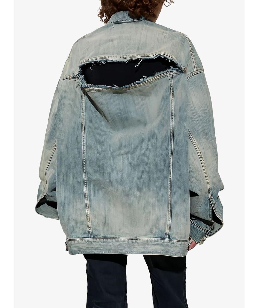 BALENCIAGA Голубая хлопковая куртка, фото 8