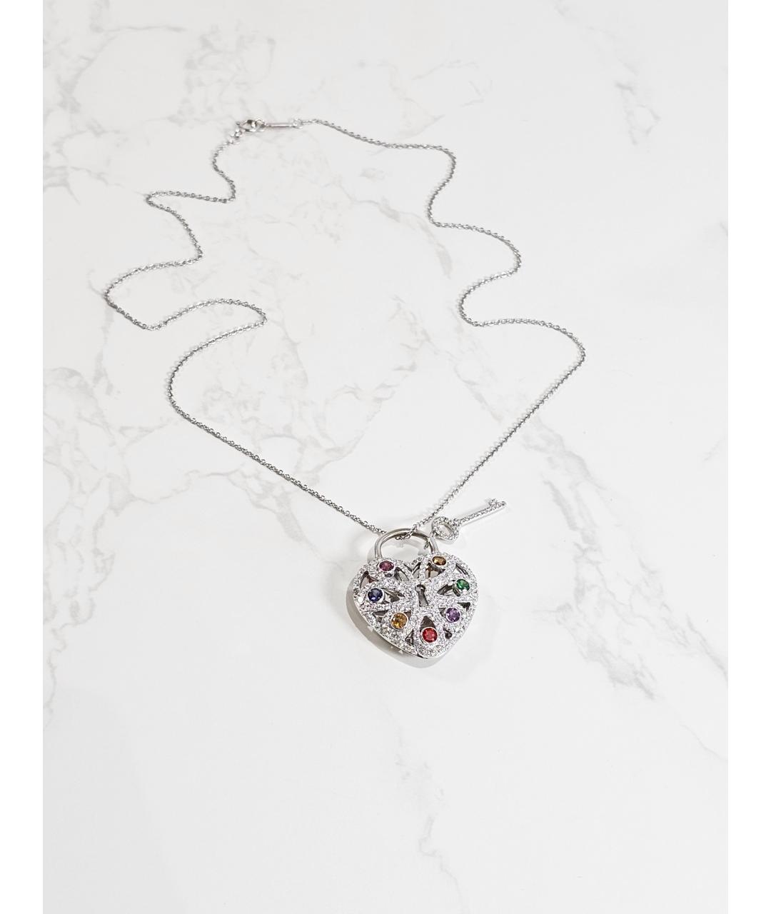 TIFFANY&CO Серебряное колье из белого золота, фото 3