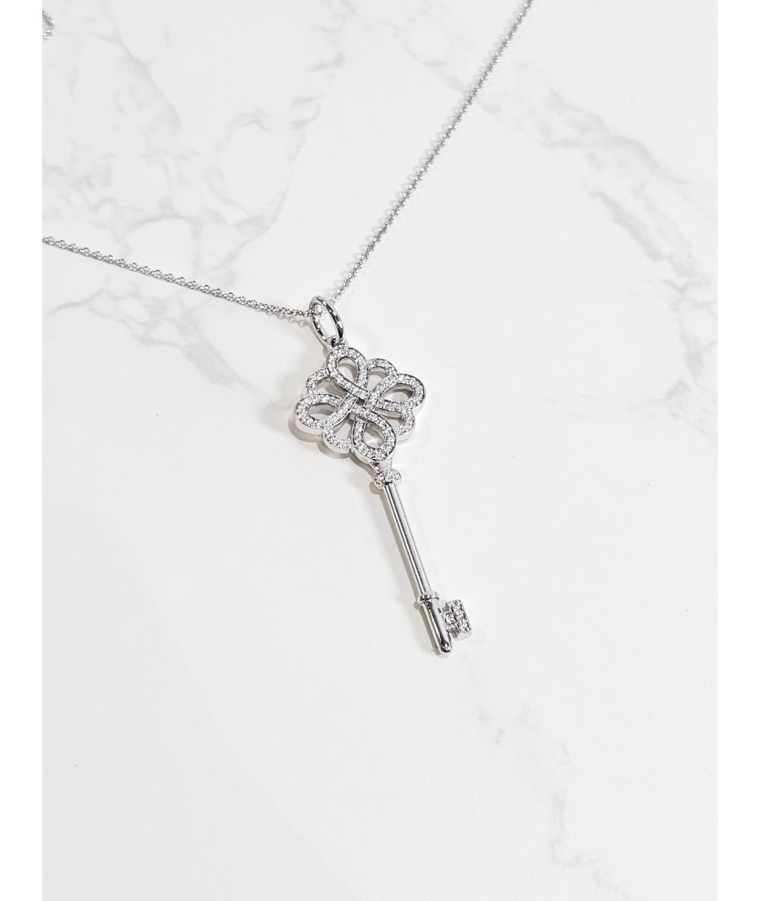 TIFFANY&CO Серебряное колье из белого золота, фото 2