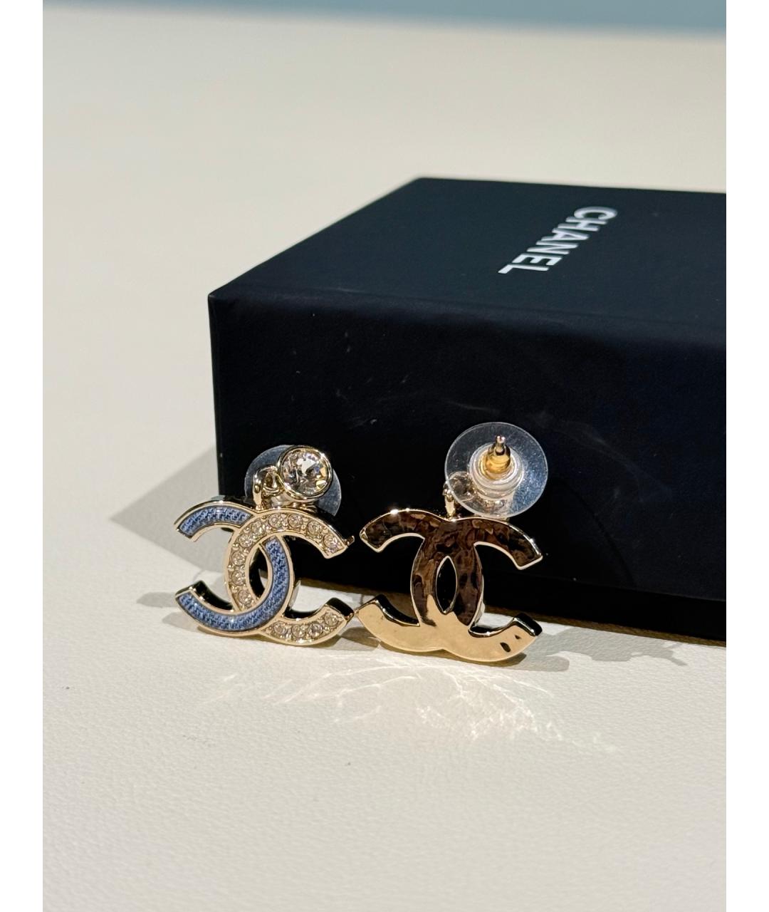 CHANEL Золотые серьги, фото 3