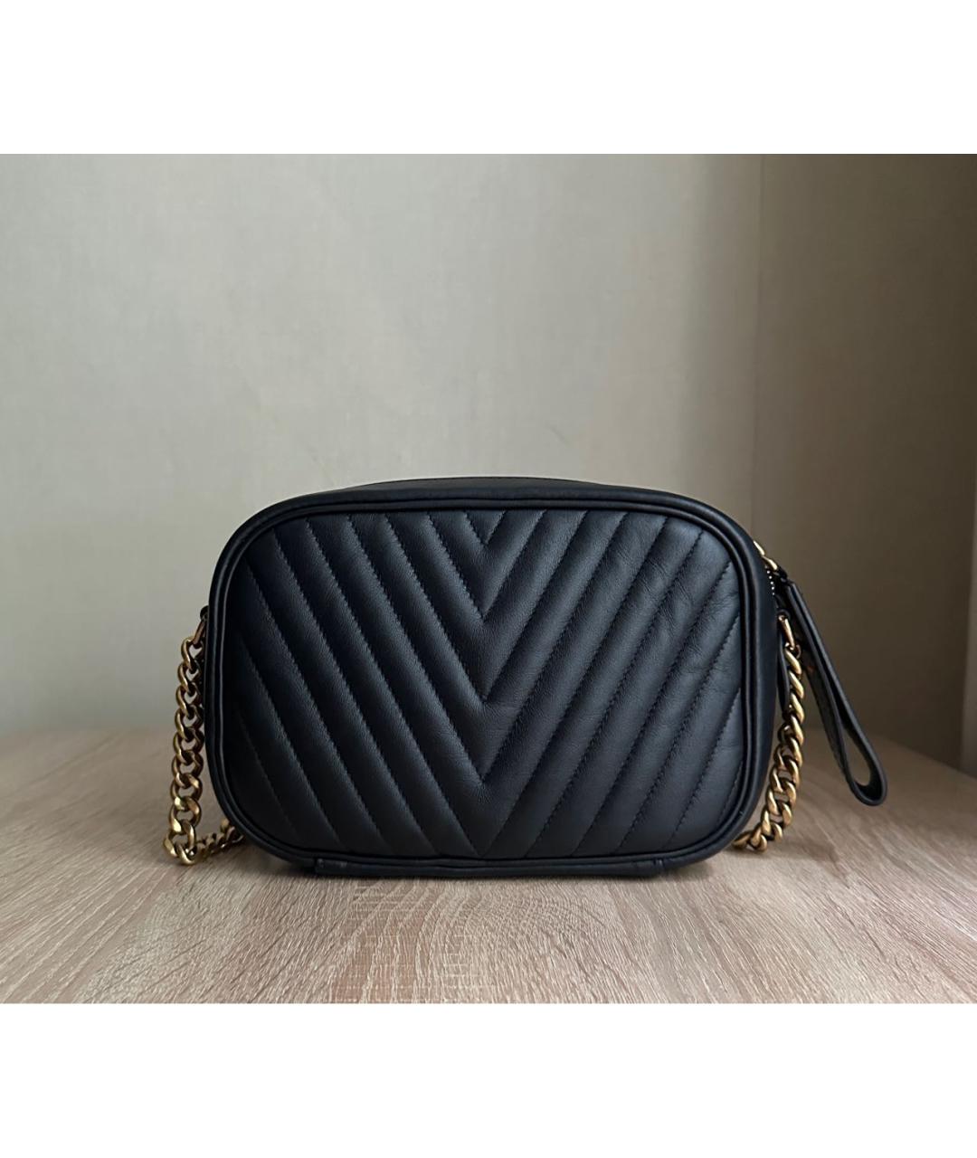 LOUIS VUITTON Черная кожаная сумка через плечо, фото 3