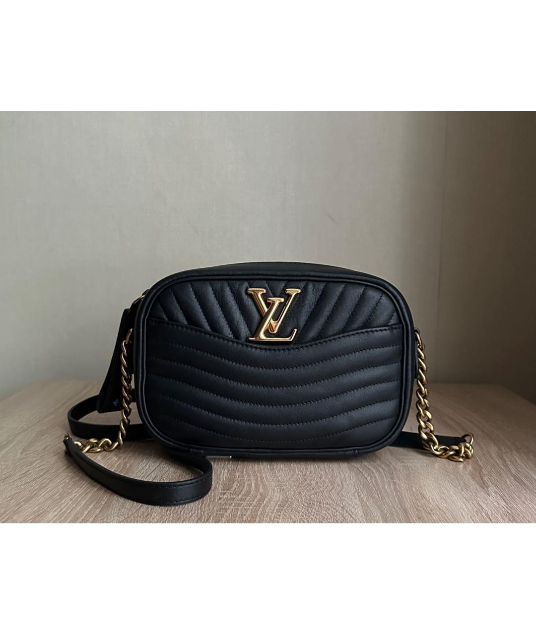 LOUIS VUITTON Черная кожаная сумка через плечо, фото 2