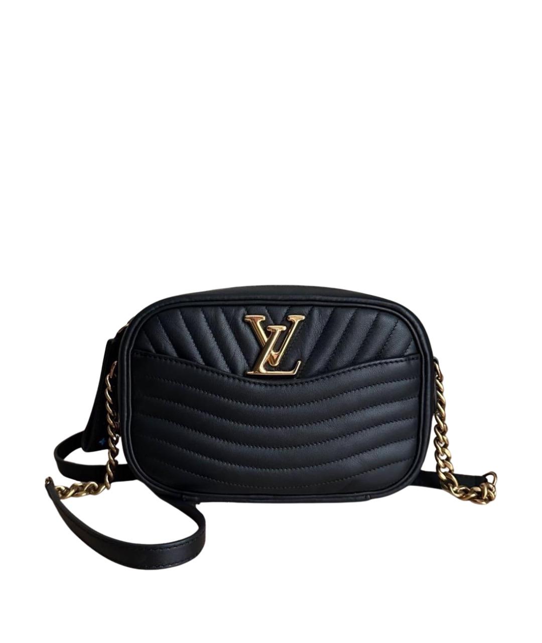 LOUIS VUITTON Черная кожаная сумка через плечо, фото 1