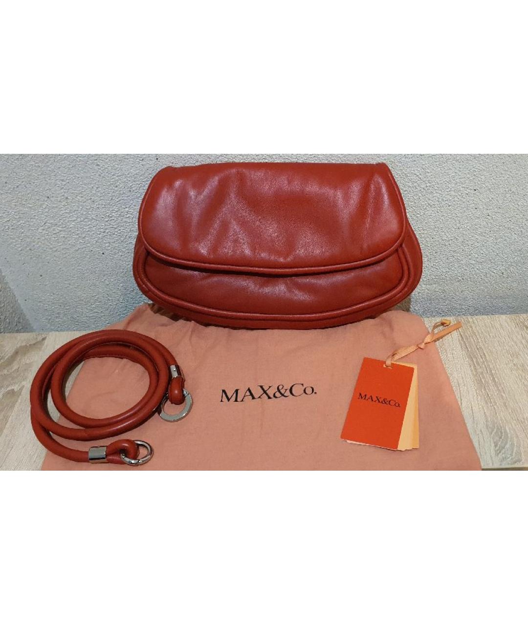 MAX&CO Красная кожаная сумка через плечо, фото 2
