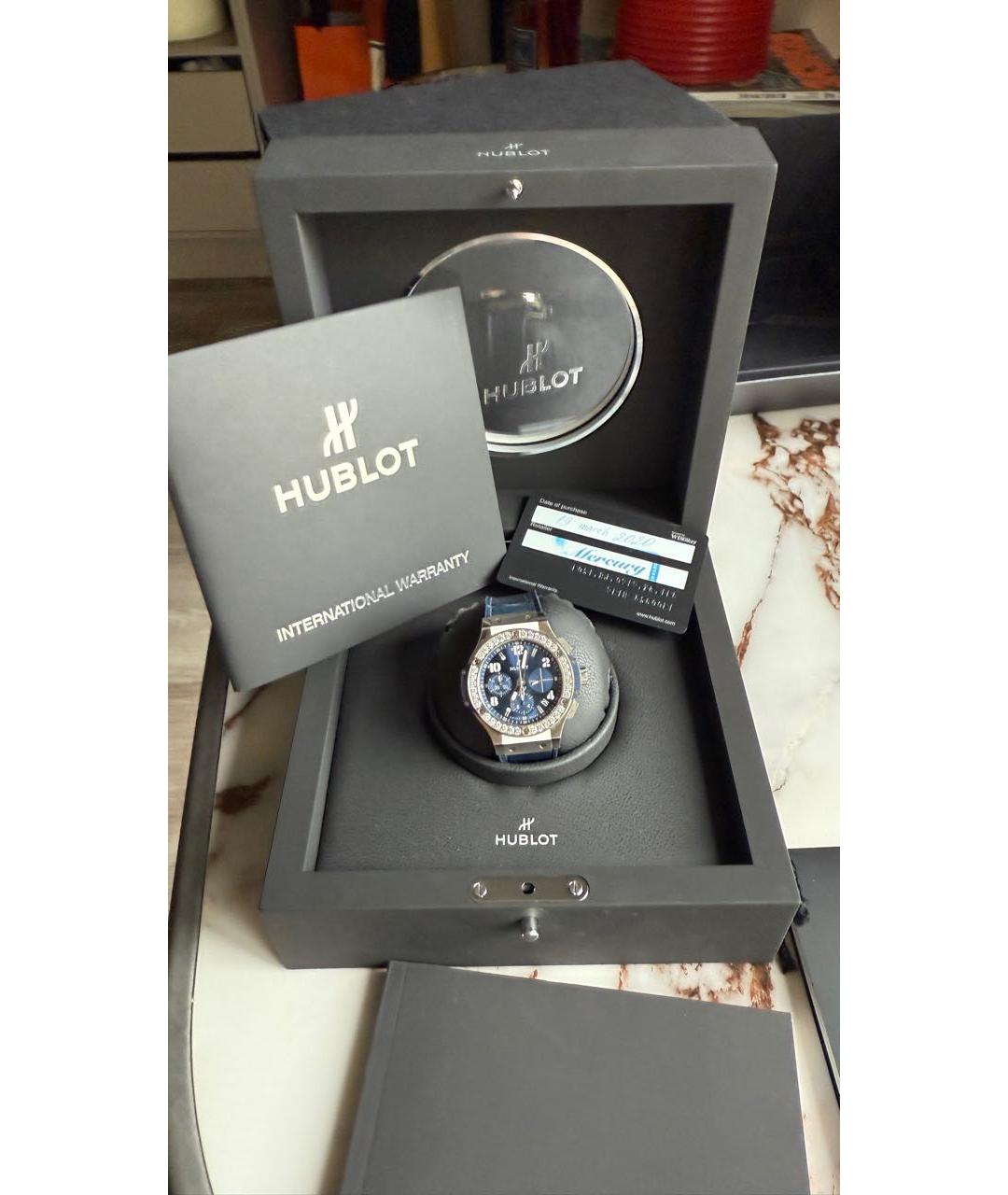 HUBLOT Темно-синие металлические часы, фото 2