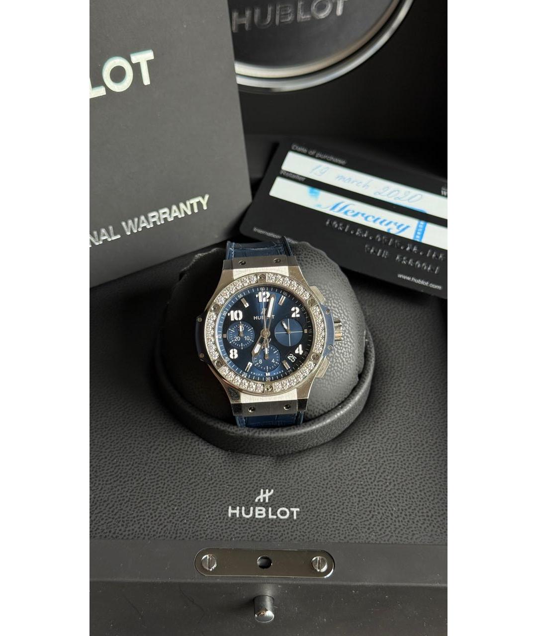 HUBLOT Темно-синие металлические часы, фото 3
