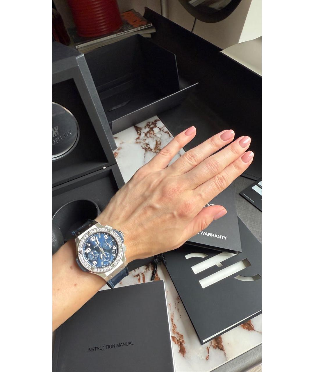 HUBLOT Темно-синие металлические часы, фото 4
