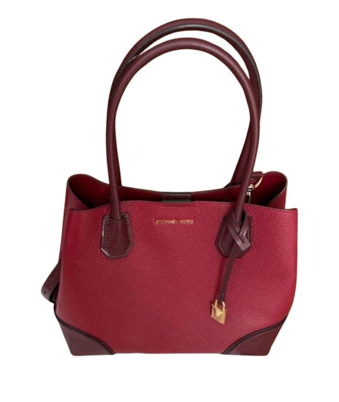 MICHAEL KORS Бордовая кожаная сумка через плечо, фото 1
