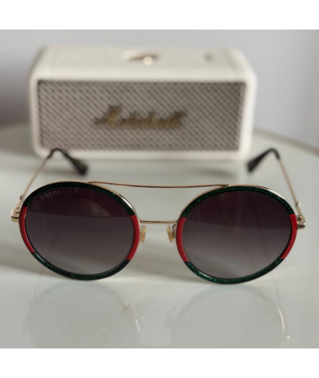 GUCCI Мульти металлические солнцезащитные очки, фото 5