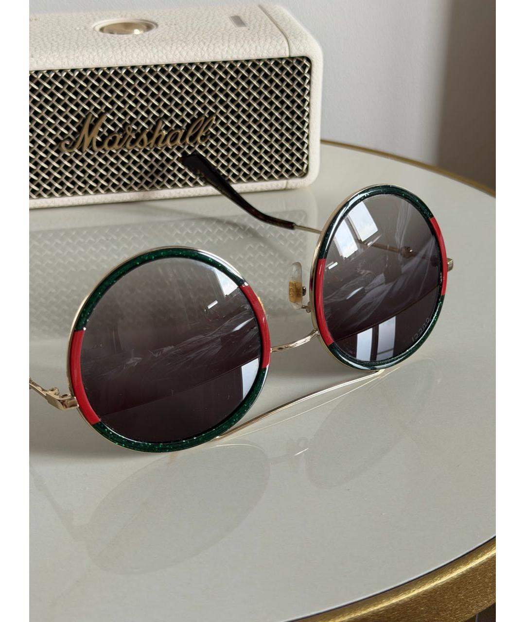 GUCCI Мульти металлические солнцезащитные очки, фото 8