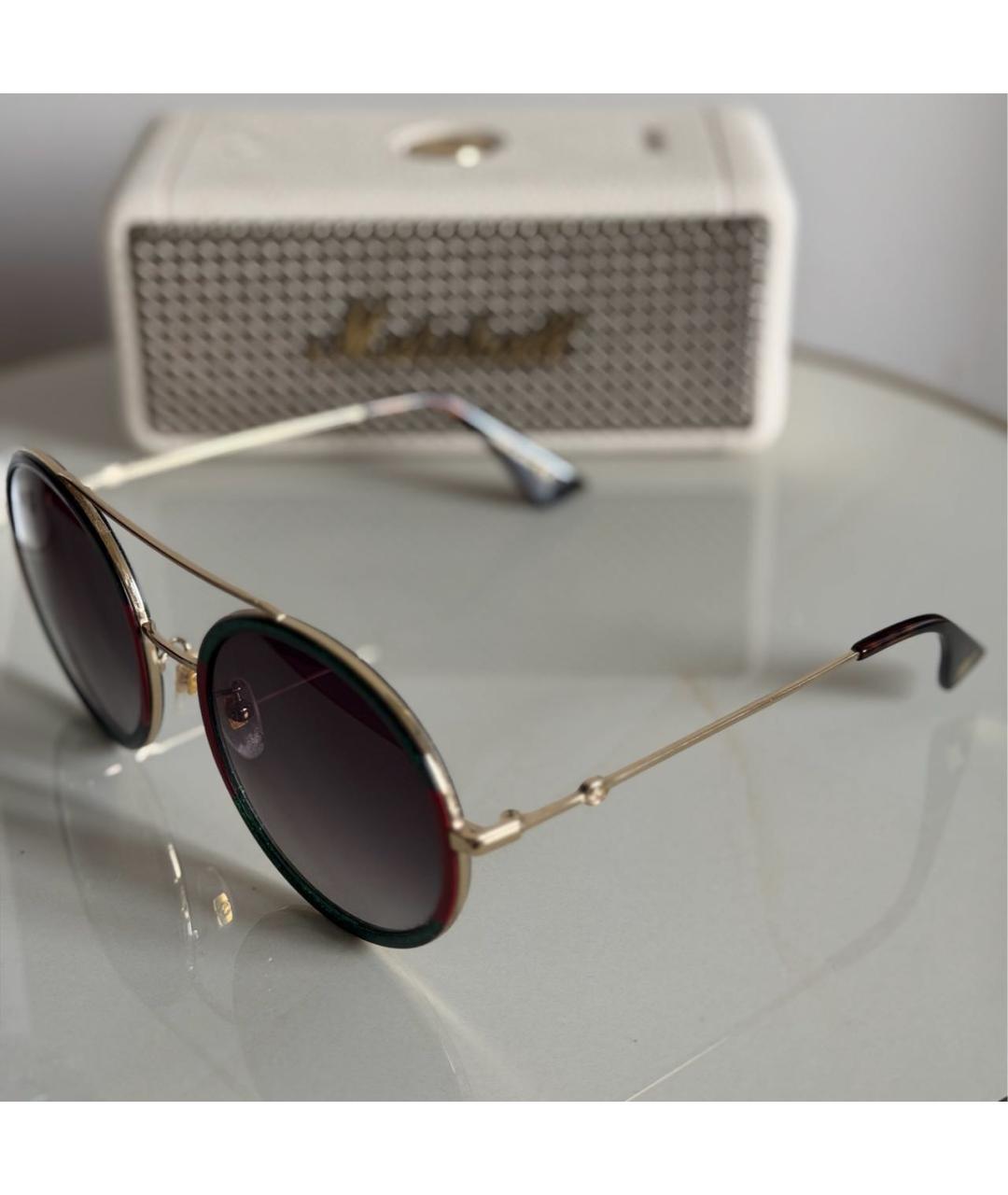 GUCCI Мульти металлические солнцезащитные очки, фото 4