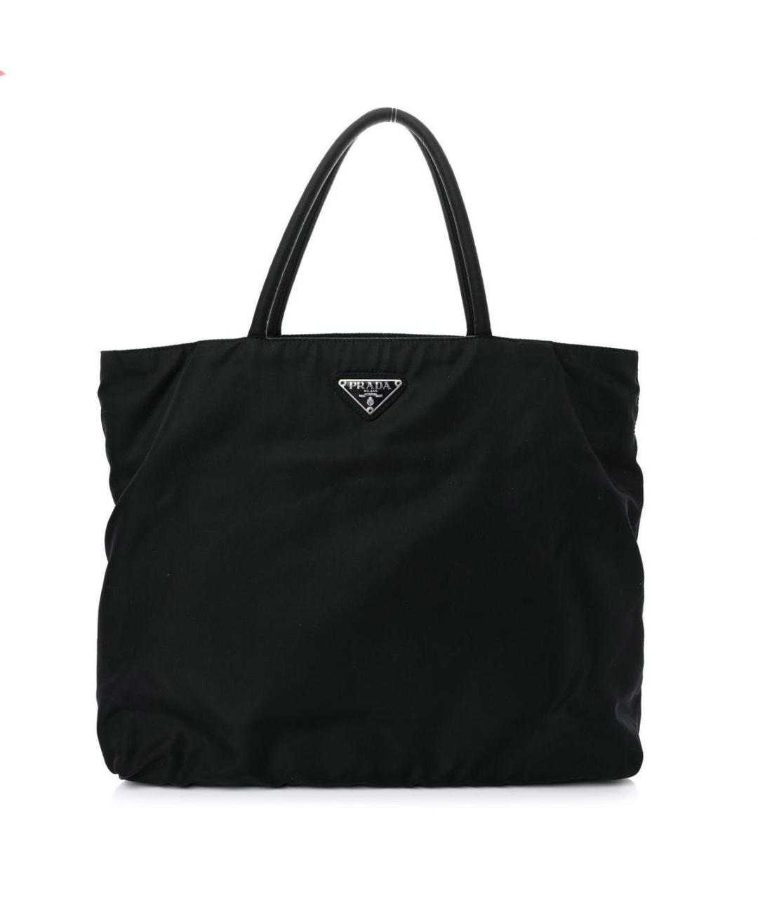 PRADA Черная нейлоновая сумка тоут, фото 9