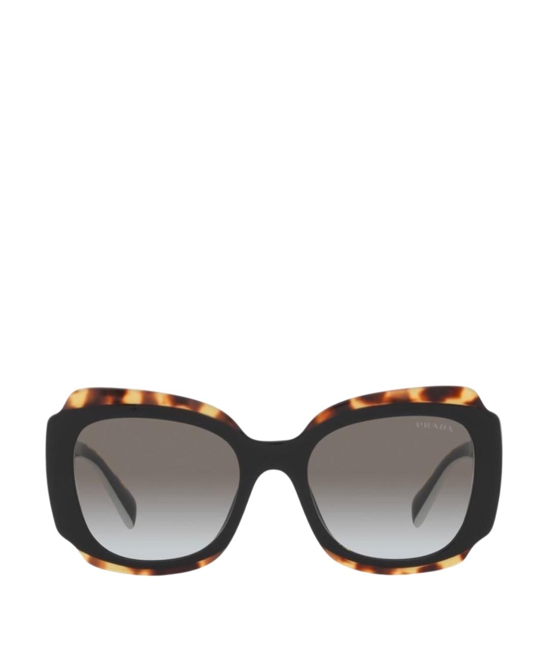 PRADA Черные пластиковые солнцезащитные очки, фото 1