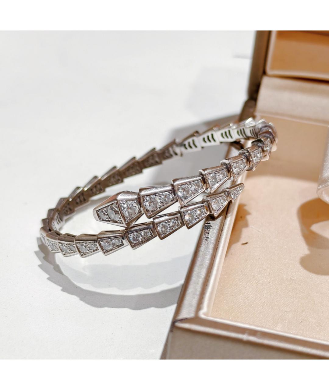 BVLGARI Серебряный браслет из белого золота, фото 5
