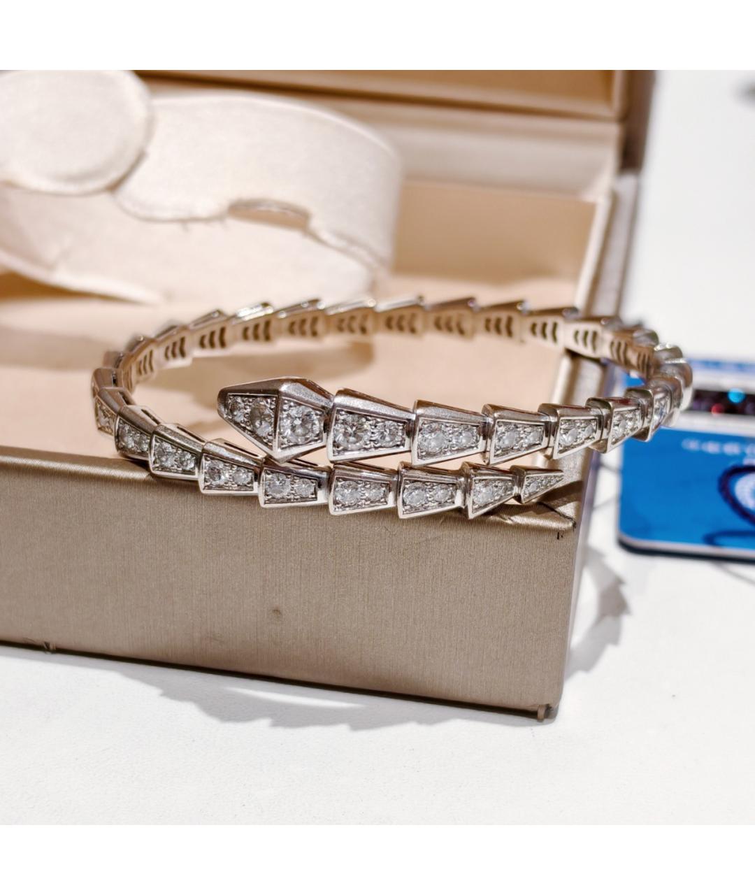 BVLGARI Серебряный браслет из белого золота, фото 9