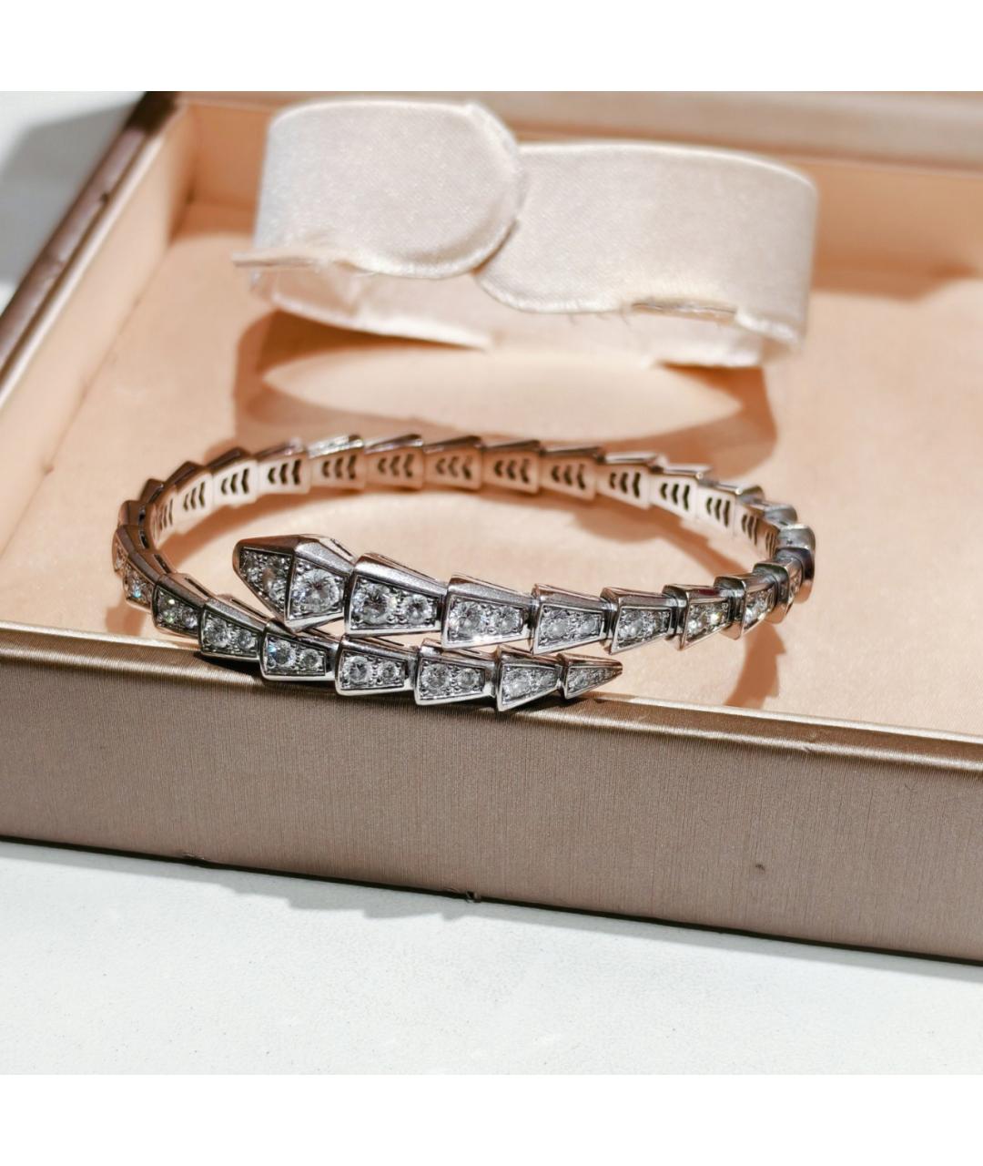 BVLGARI Серебряный браслет из белого золота, фото 4