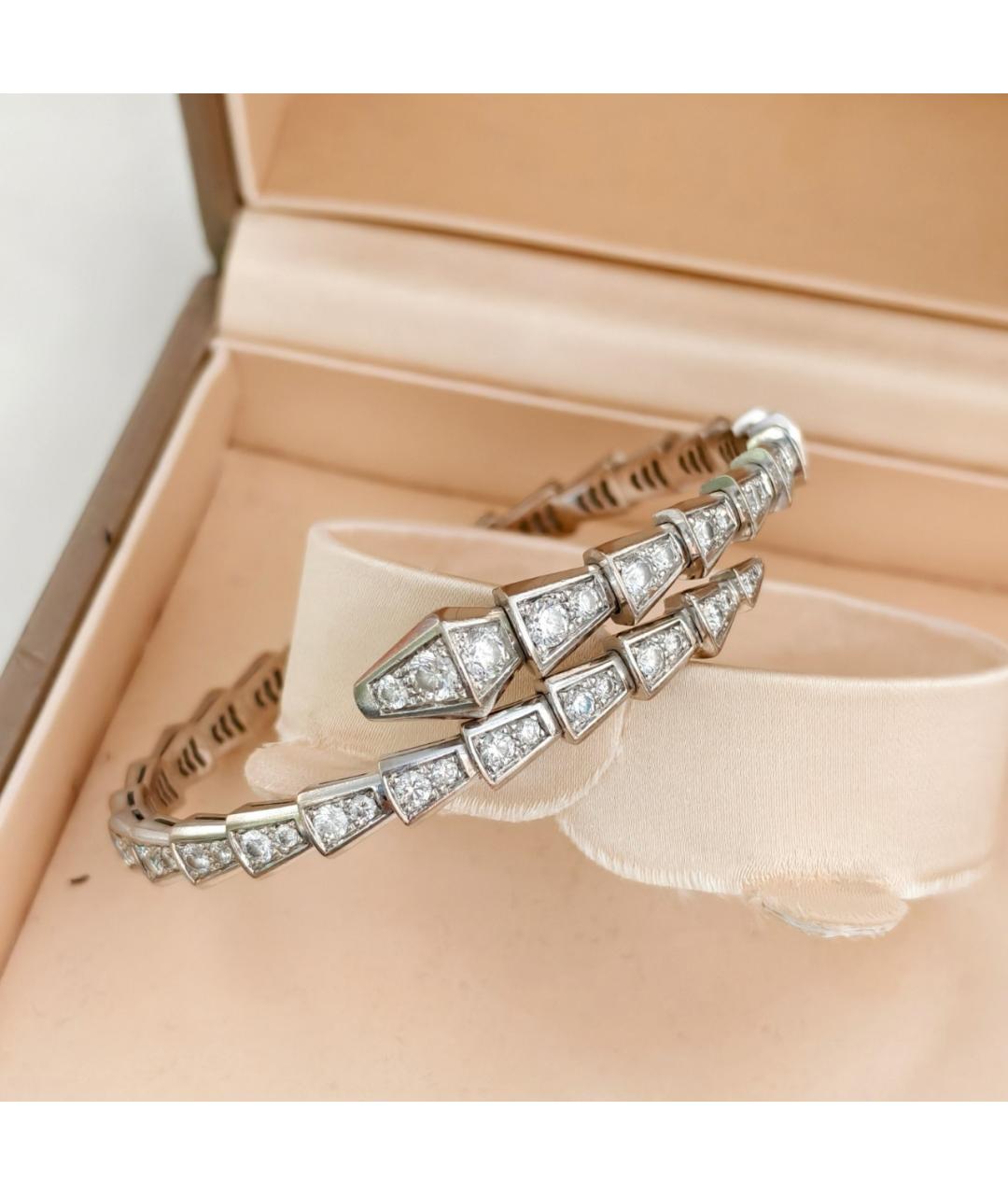 BVLGARI Серебряный браслет из белого золота, фото 7
