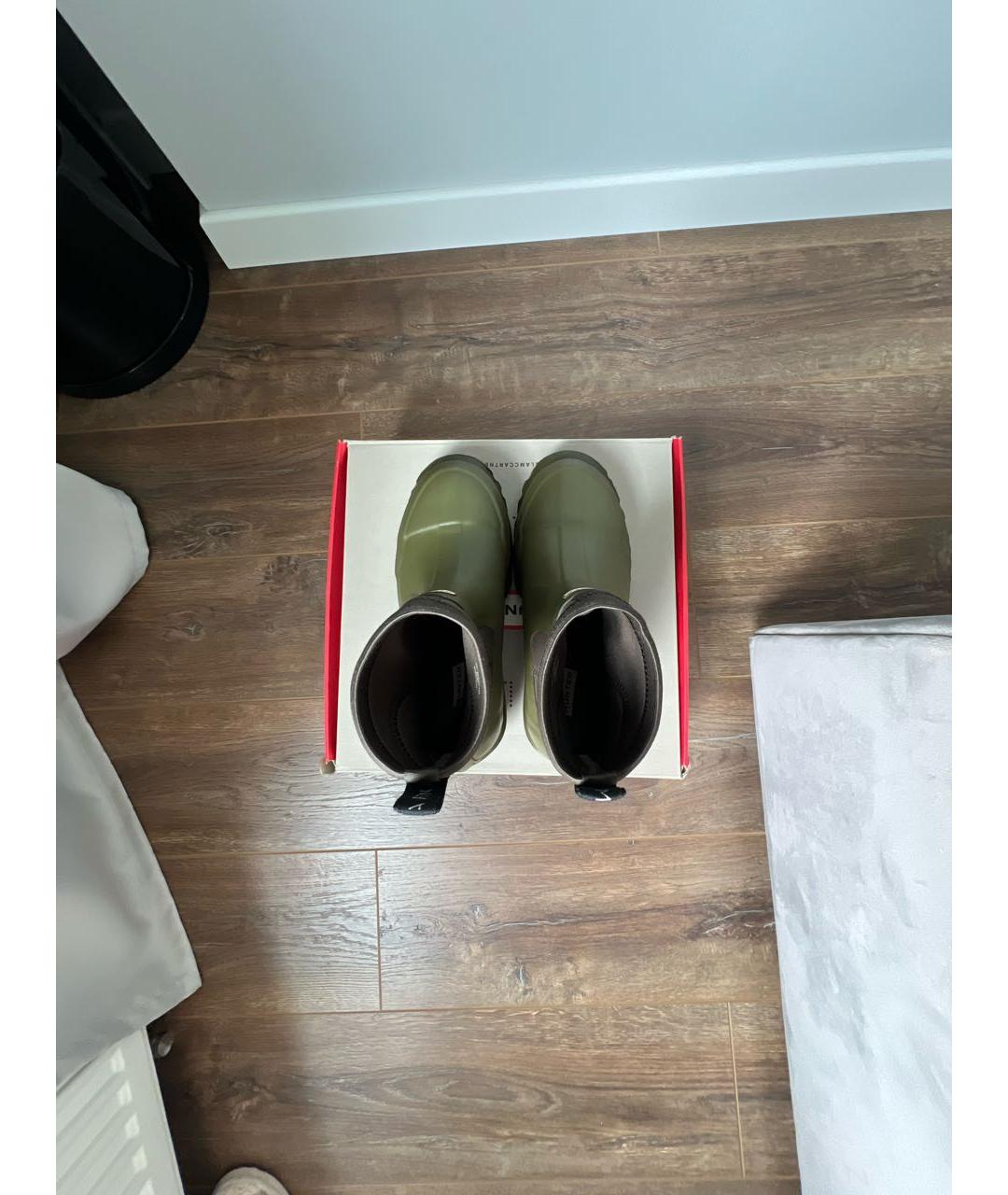 STELLA MCCARTNEY Хаки резиновые полусапоги, фото 3