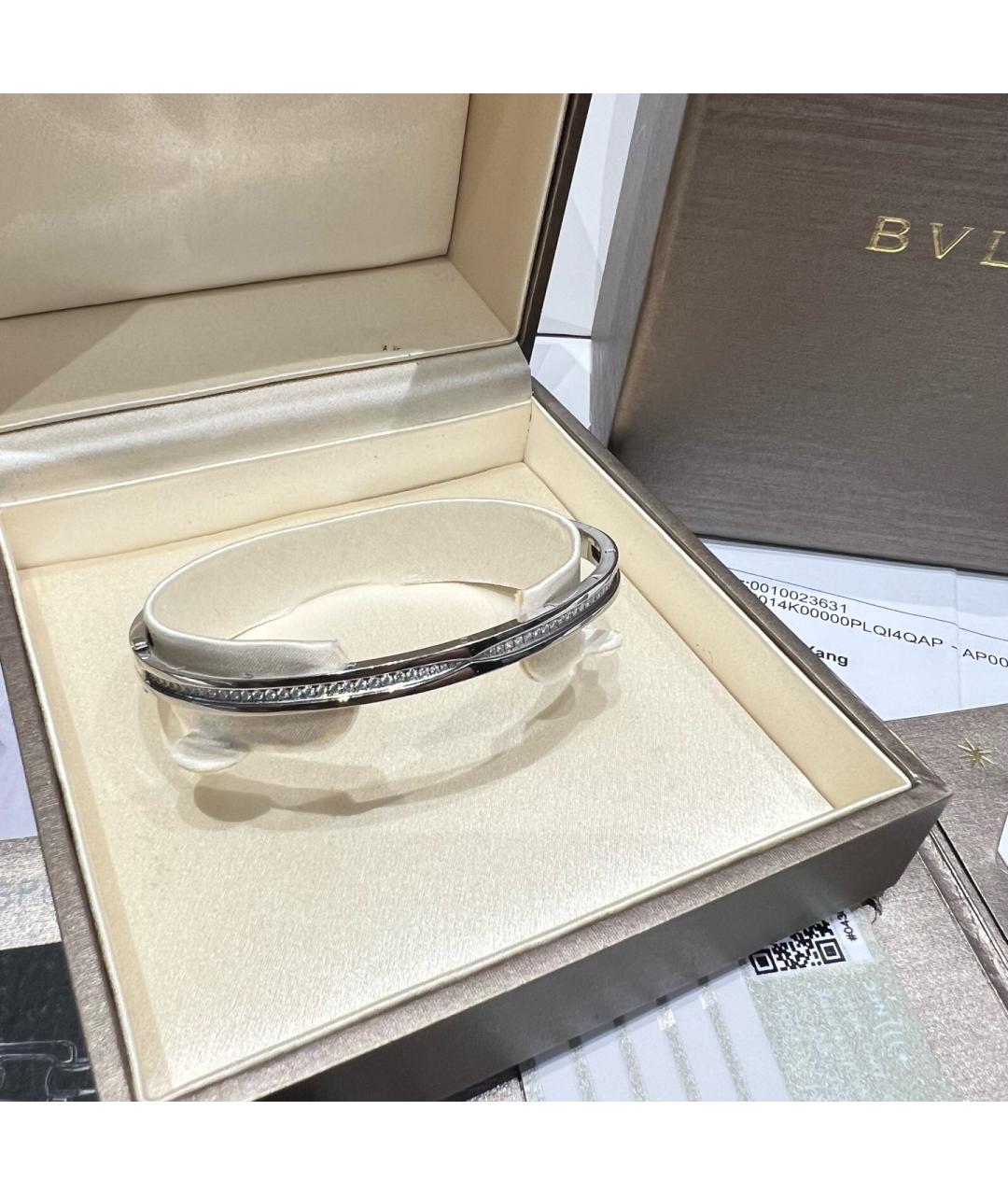 BVLGARI Серебряный браслет из белого золота, фото 5