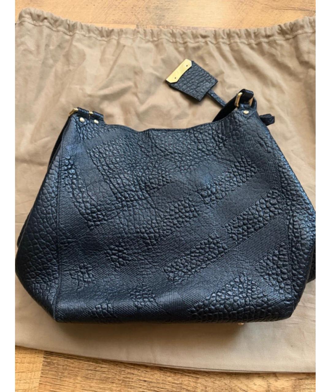 BURBERRY Черная кожаная сумка через плечо, фото 2