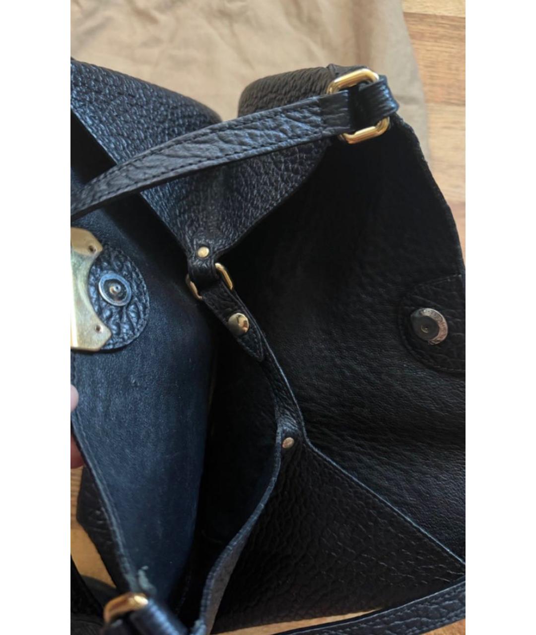 BURBERRY Черная кожаная сумка через плечо, фото 3