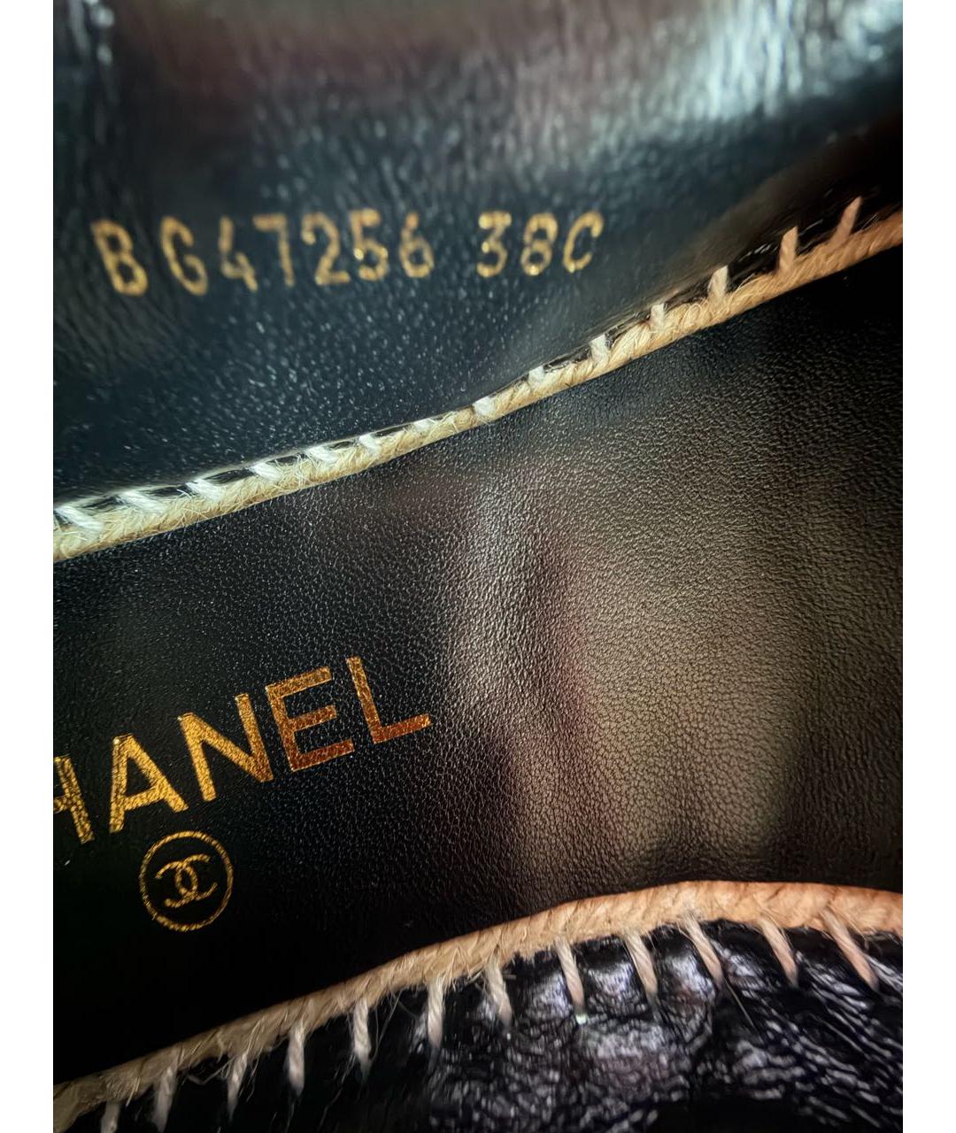 CHANEL Черные кожаные балетки, фото 3
