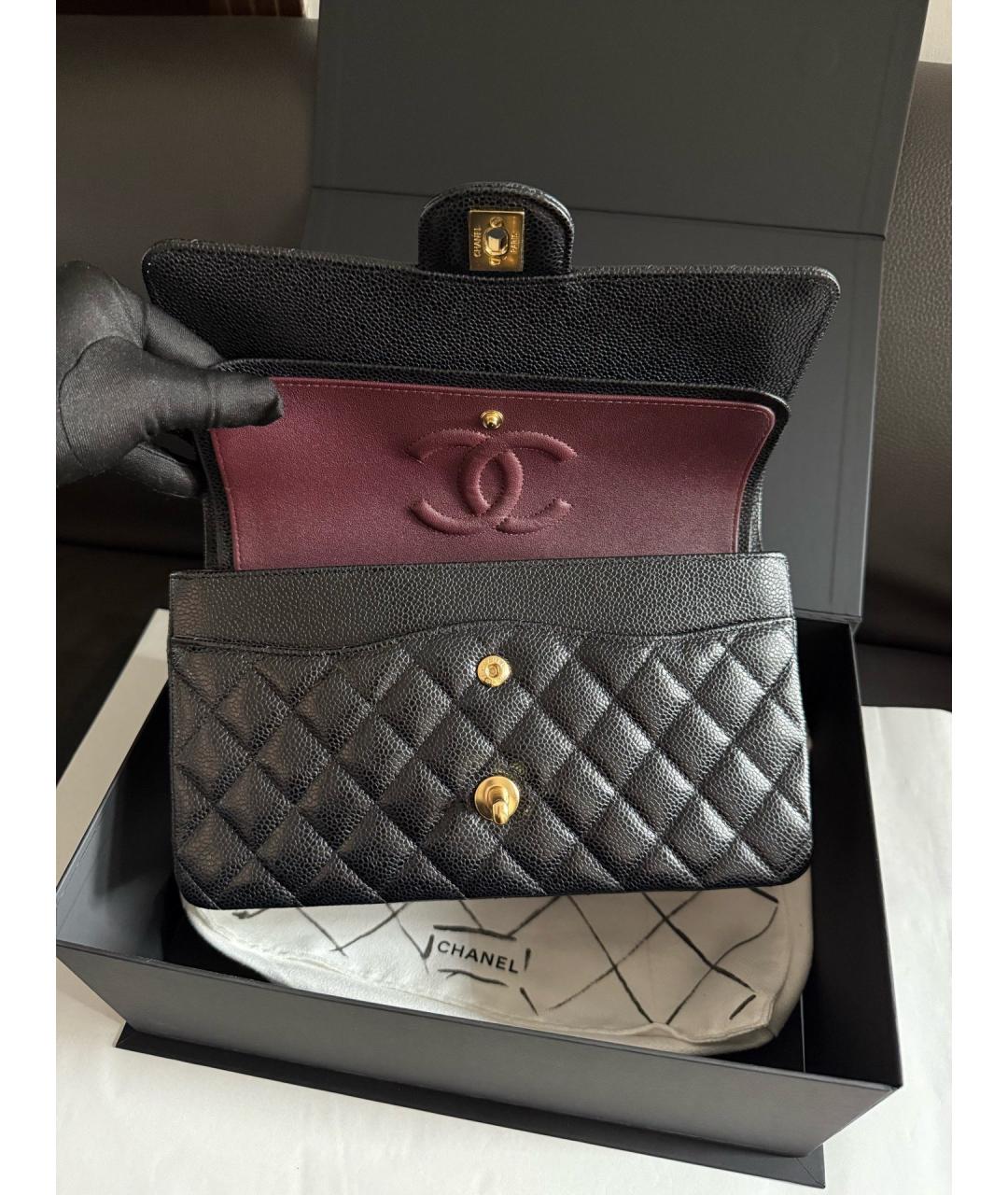 CHANEL Черная кожаная сумка через плечо, фото 6