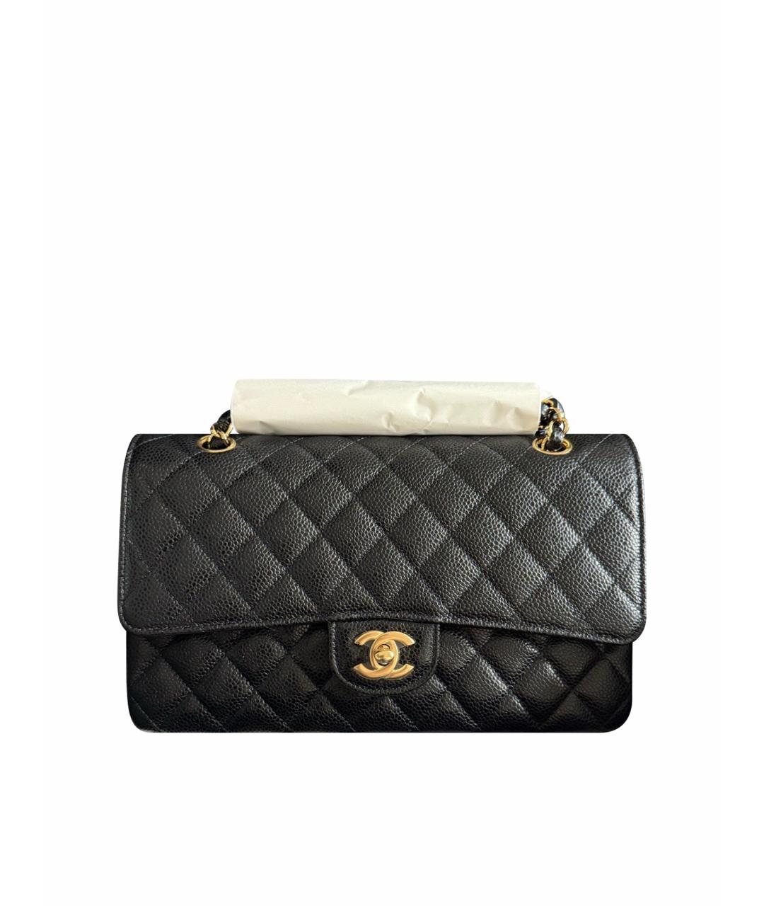 CHANEL Черная кожаная сумка через плечо, фото 1