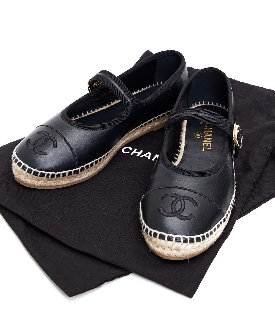 CHANEL Черные кожаные балетки, фото 7