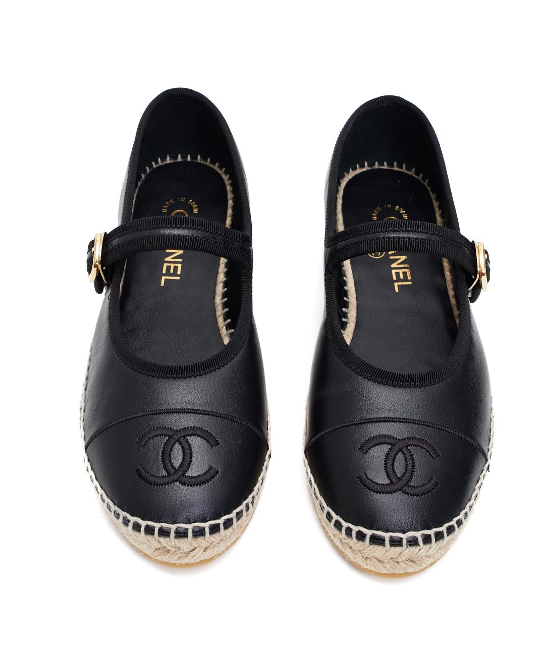 CHANEL Черные кожаные балетки, фото 4