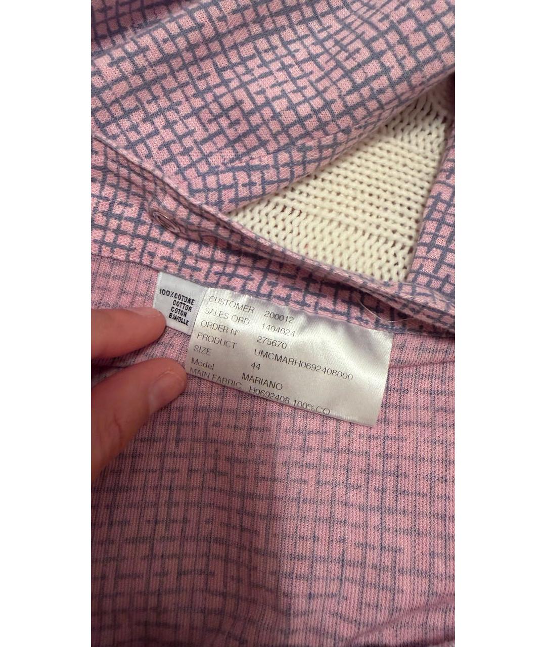 KITON Розовая хлопковая кэжуал рубашка, фото 5