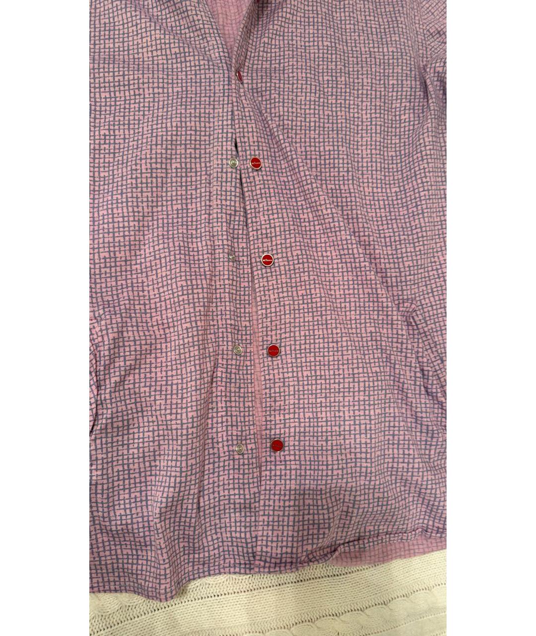 KITON Розовая хлопковая кэжуал рубашка, фото 3