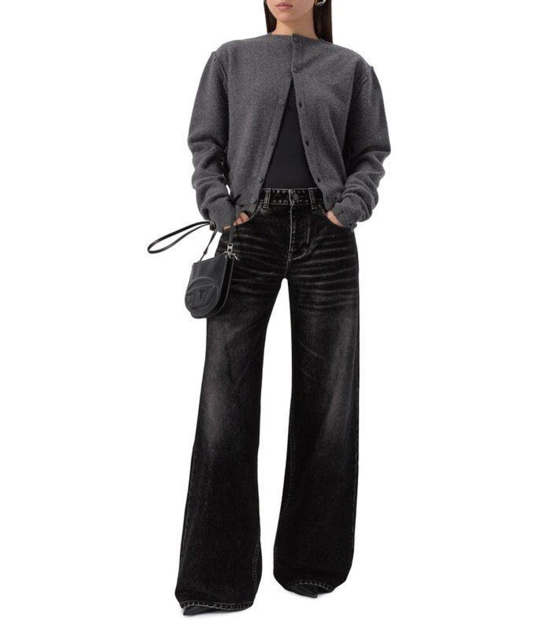 BALENCIAGA Черные хлопковые прямые джинсы, фото 2