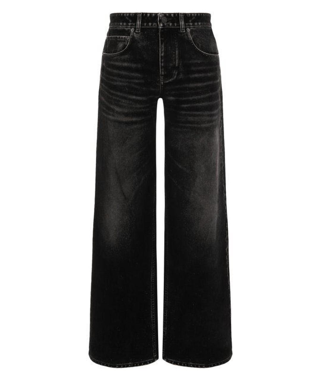 BALENCIAGA Черные хлопковые прямые джинсы, фото 1
