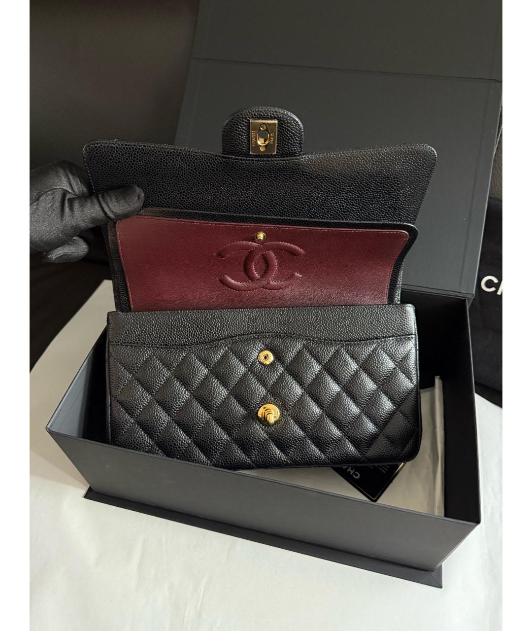 CHANEL Черная кожаная сумка через плечо, фото 4