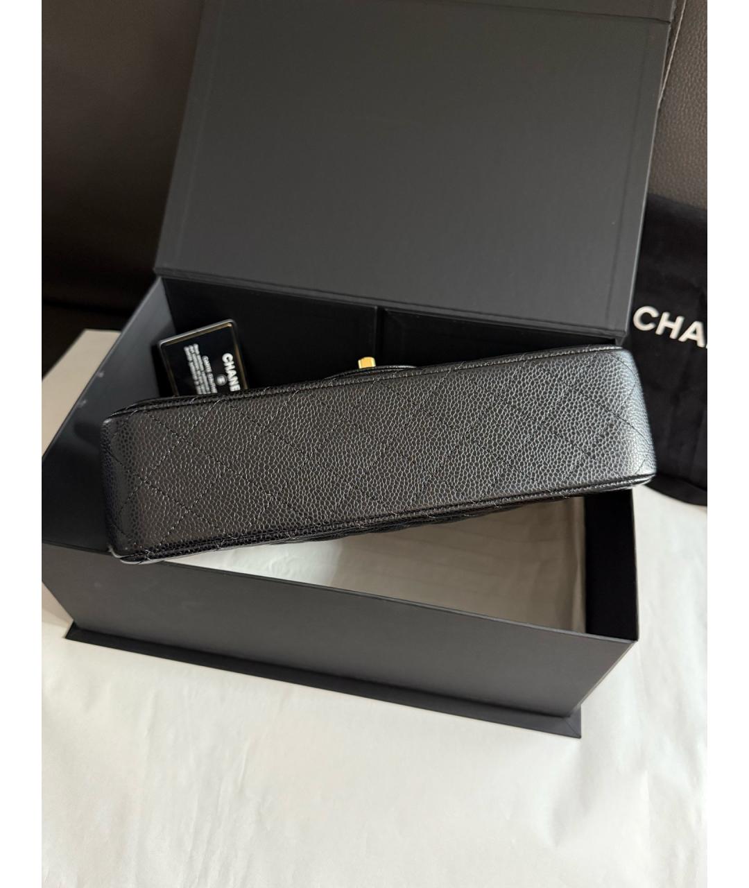CHANEL Черная кожаная сумка через плечо, фото 3