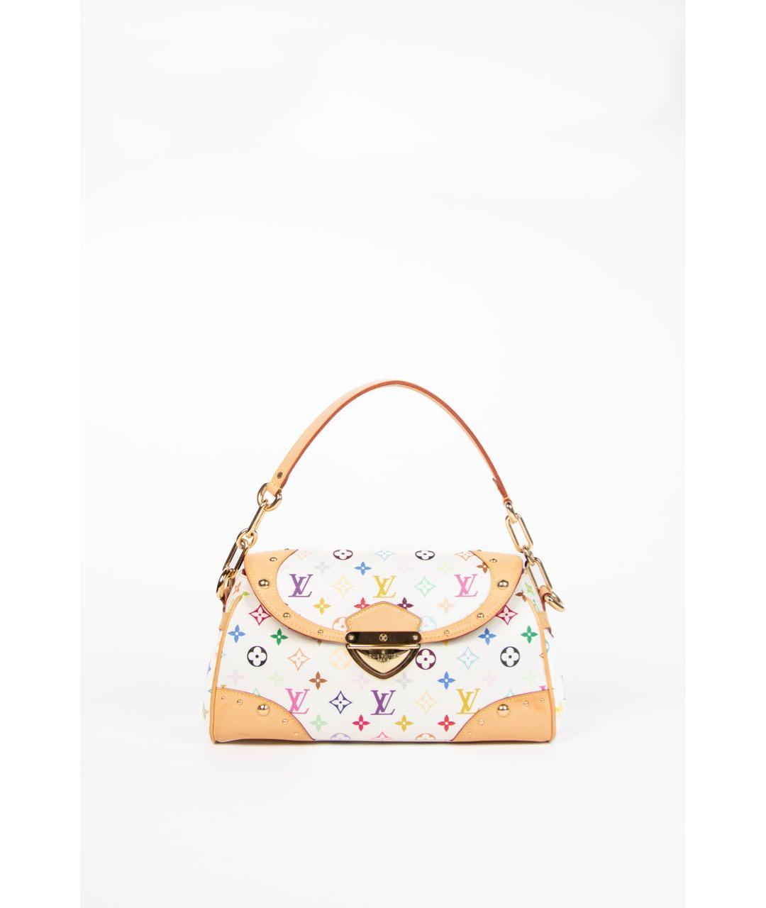 LOUIS VUITTON Белая канва сумка с короткими ручками, фото 9