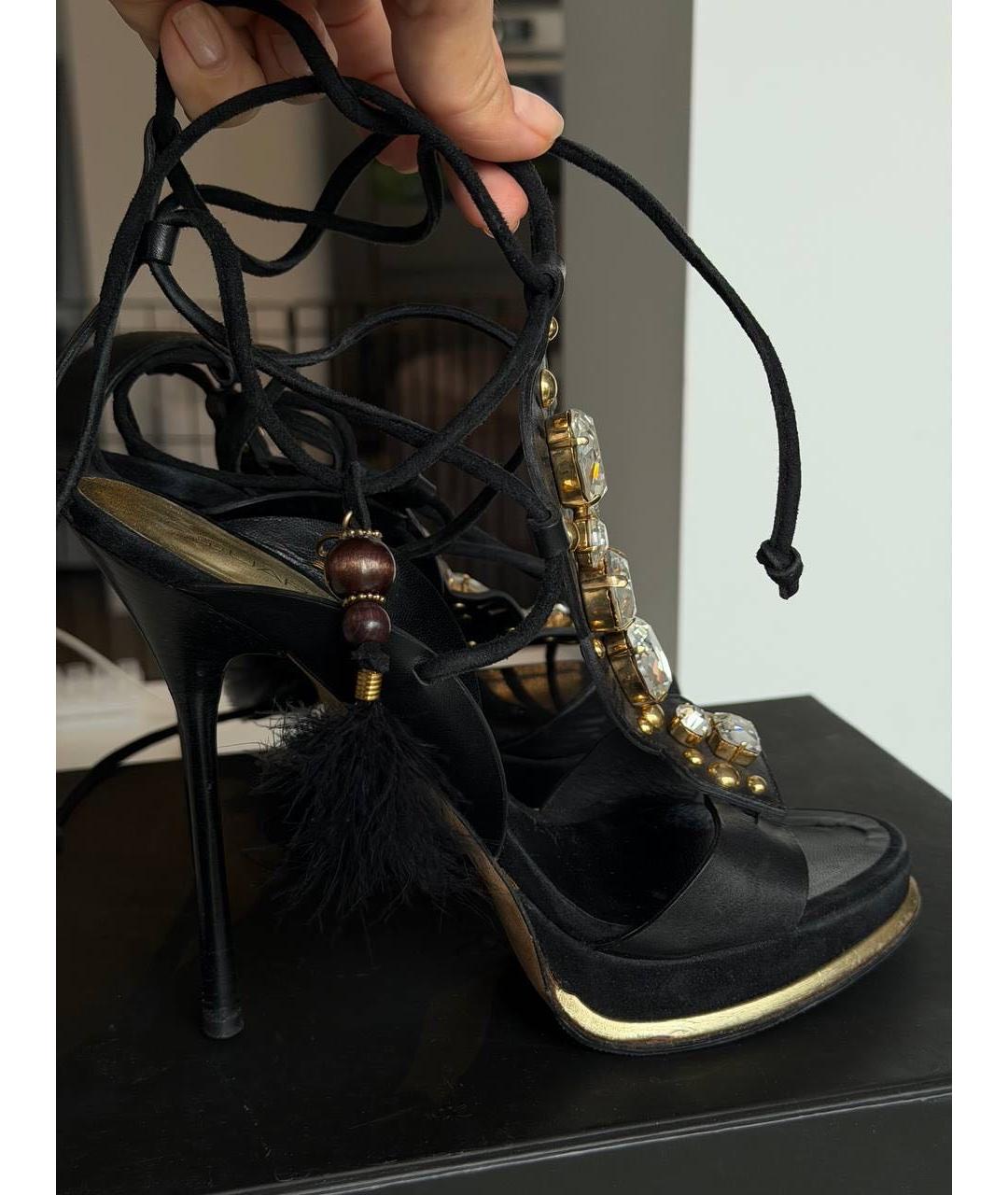 DSQUARED2 Черные кожаные туфли, фото 9