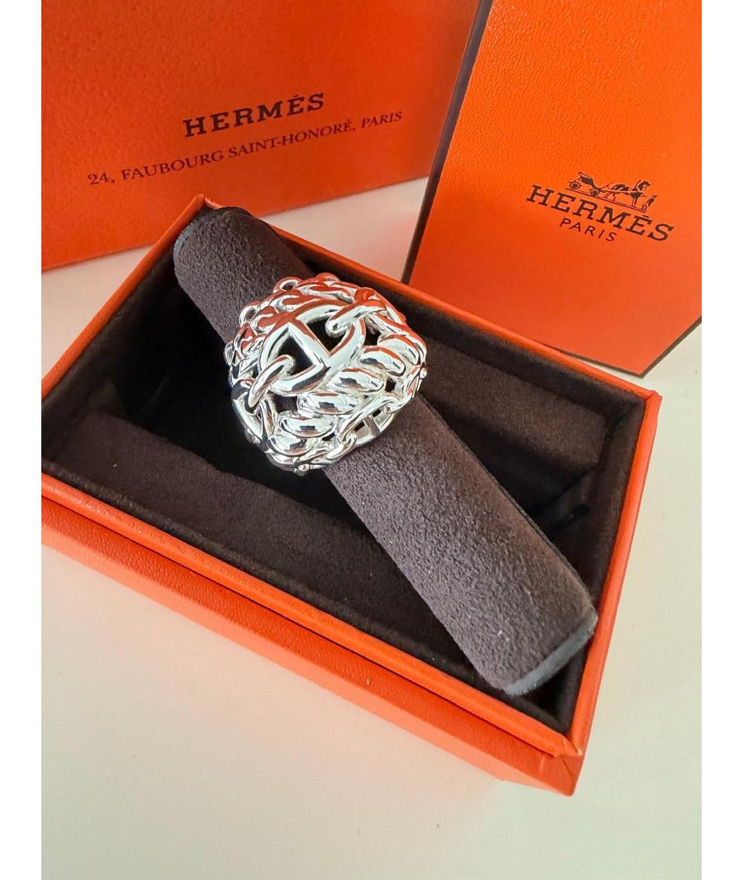 HERMES Серебряное серебряное кольцо, фото 2